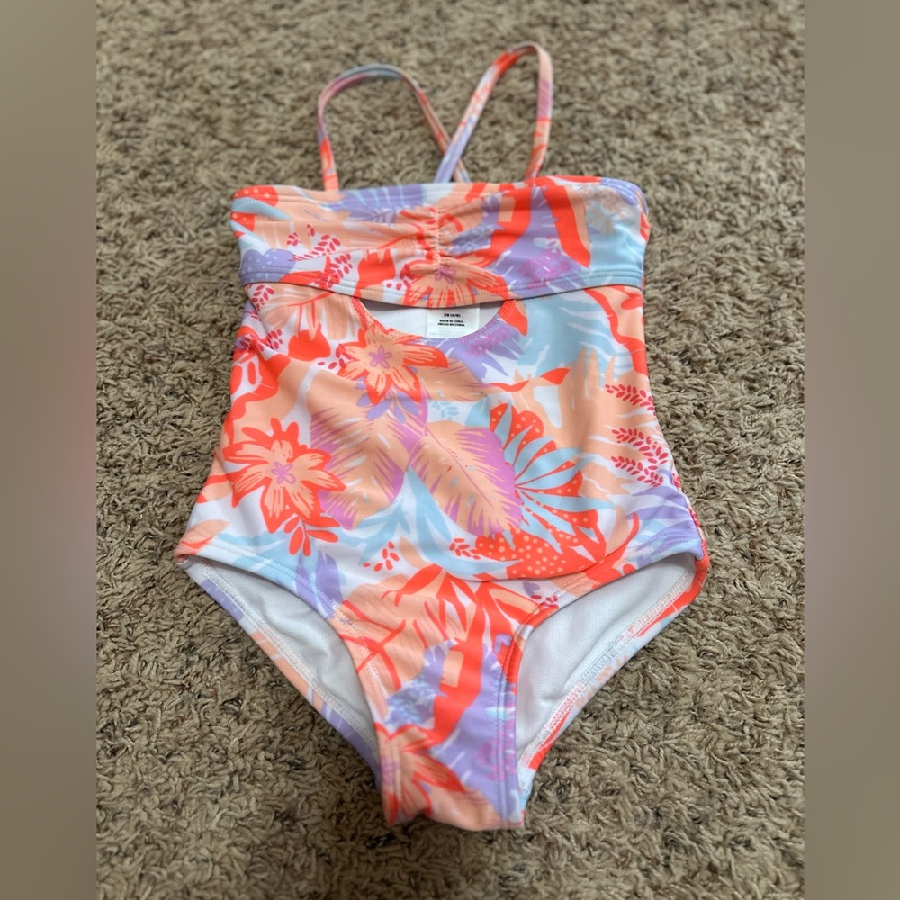 Art Class Girls' Flower One Piece Swimsuit